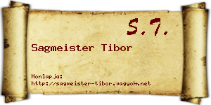 Sagmeister Tibor névjegykártya